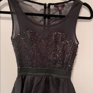 LED Peplum Style Dress-Imported-Black